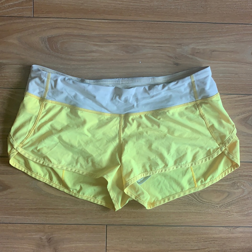 Lululemon speed up YELLOW LEMON short size 10